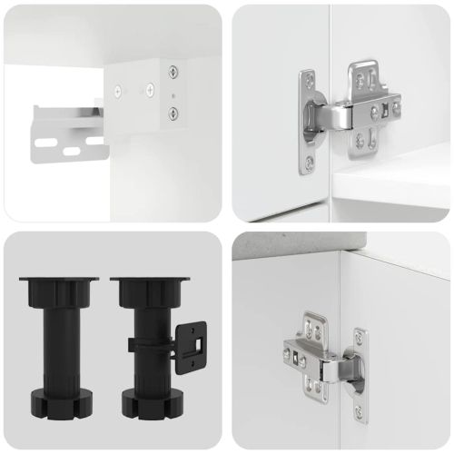 Комплект кухненски шкафове от 7 части Lucca, инженерно дърво