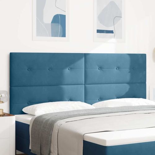 Облегалка за глава Тъмен син 200 cm Кадифе