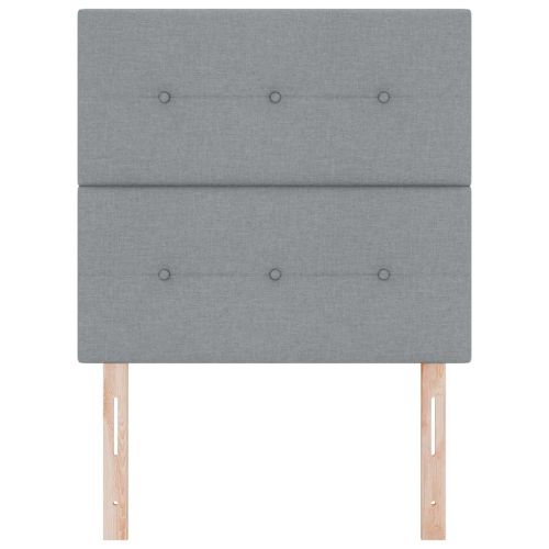 LED глава с LED ленти с таблото Светлосиво 80 cm текстил