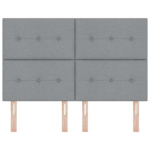 LED глава с LED ленти с таблото Светлосиво 160 cm текстил