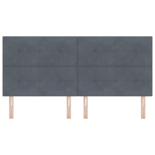 LED глава с LED ленти Сив 200 cm Кадифе