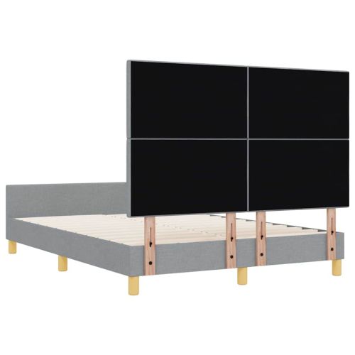 Рамка за легло с таблото Светлосиво 140 x 200 cm текстил