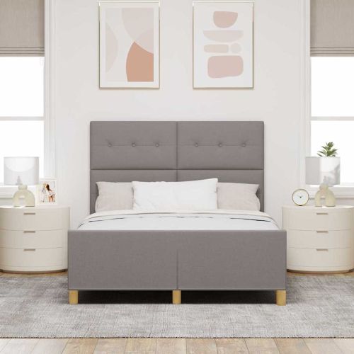 Рамка за легло с таблото Таупе 160 x 200 cm текстил