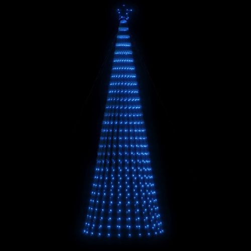 Коледна елха светещ конус 688 LED синя 300 см