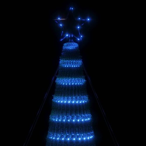 Коледна елха светещ конус 688 LED синя 300 см