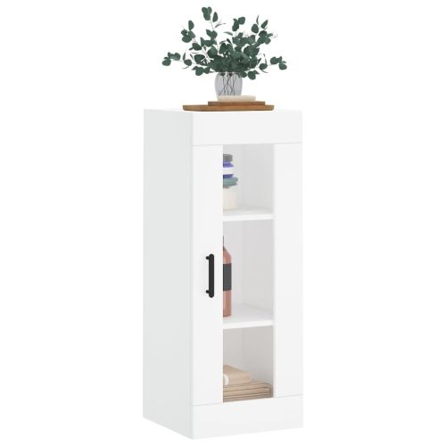Стенен шкаф бял 34,5x34x90 см