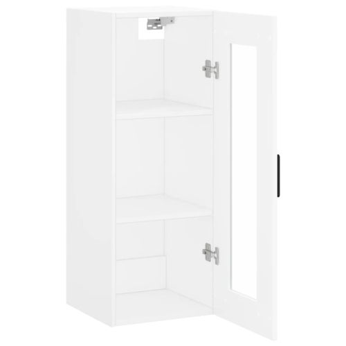 Стенен шкаф бял 34,5x34x90 см