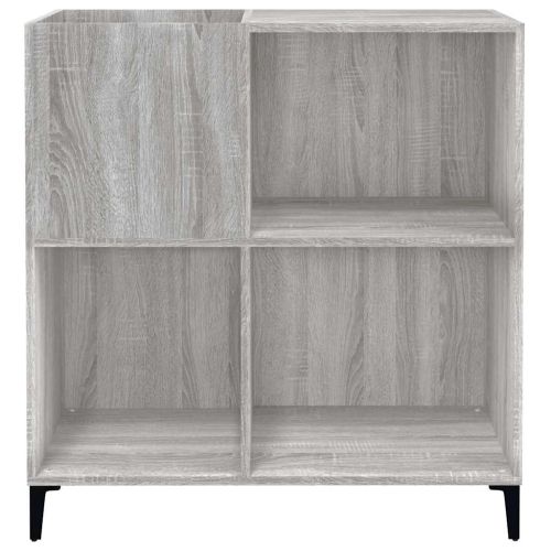 Шкаф за винилови плочи сив сонома 84,5x38x89 см инженерно дърво