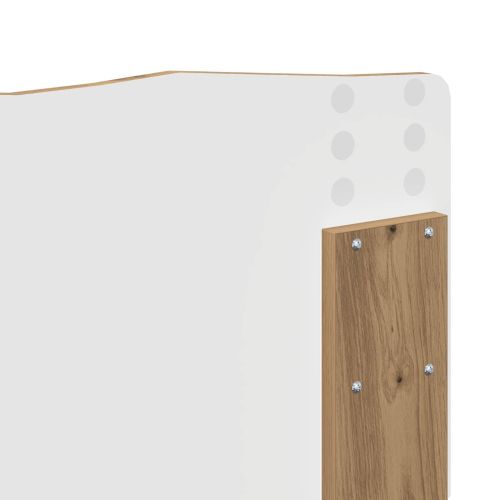 Облегалка за глава Дъб 135 cm Инженерно дърво