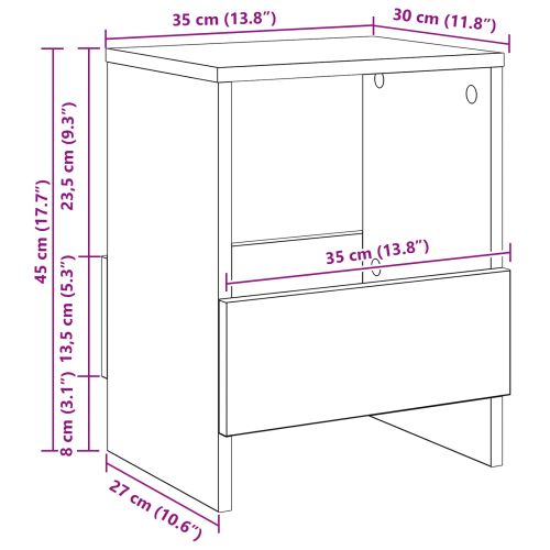 Етажерка за списания Старо дърво 35 x 30 x 45 см