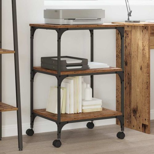 Стойка за принтер Старо дърво 50 x 41 x 75 см Инженерно дърво