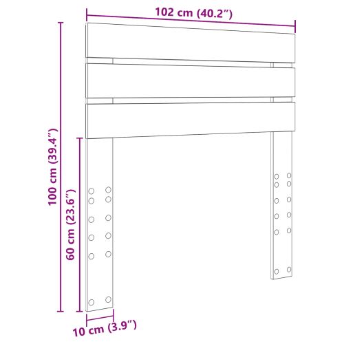 Облегалка за глава Дъб 100 cm Инженерно дърво