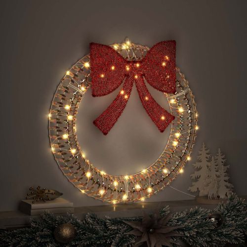 Венец 60 LED светодиода Топло бяло 76 x 76 x 8 см PET