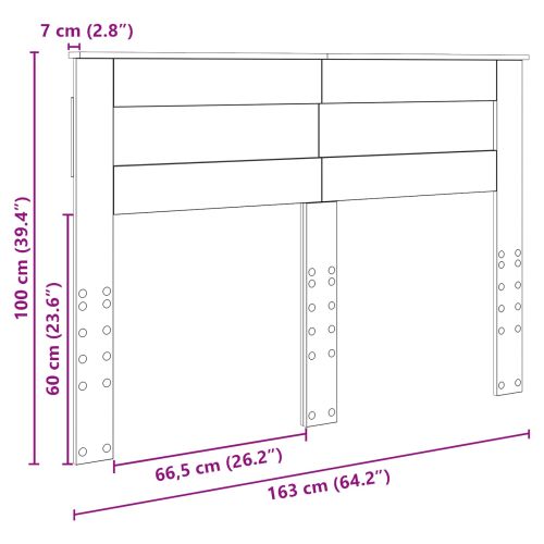 Облегалка за глава Дъб 100 cm Инженерно дърво