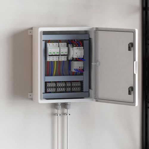 Контролен шкаф Сив 47 x 17,5 x 50 см ABS пластмаса