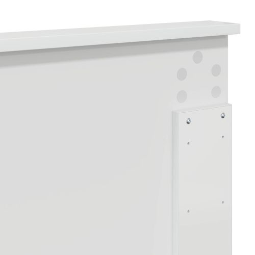 Облегалка за глава Гланц бяло Инженерен дървен материал