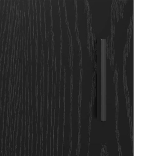 Шкаф за баня с рафт Черния дъб 80 x 33 x 60 см Инженерно дърво