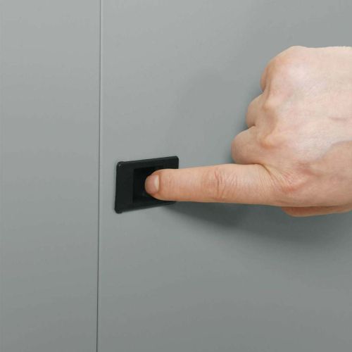 Мрежов кабинет със съхранение Сив 60 x 60 x 80 см Стомана