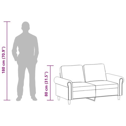 2-местен диван, черен, 120 см, изкуствена кожа