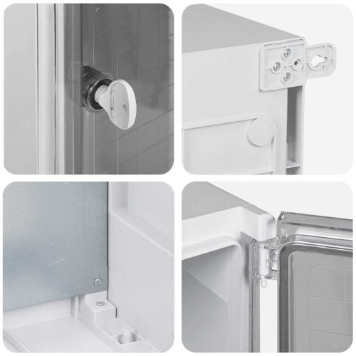 Контролен шкаф Сив 57 x 23 x 60 см ABS пластмаса