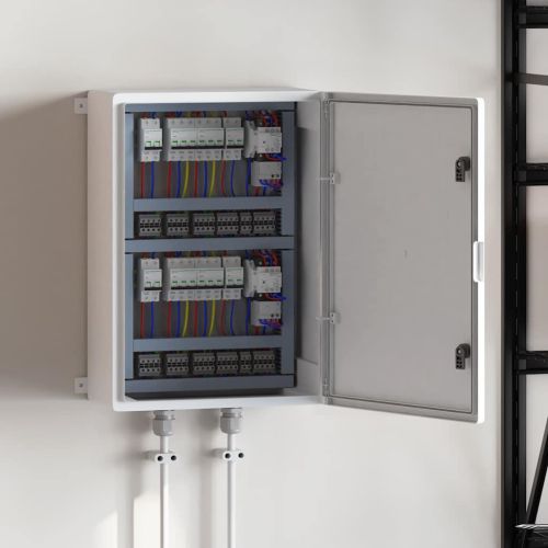 Контролен шкаф Сив 57 x 24,5 x 70 см ABS пластмаса