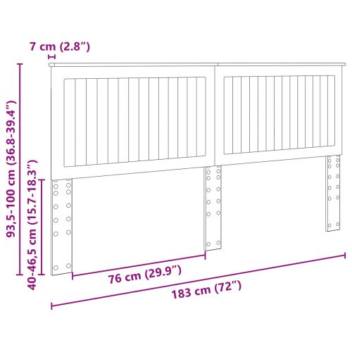 Облегалка за глава с таблото Дъб 180 cm Инженерно дърво