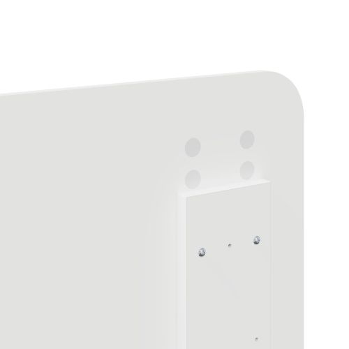 Облегалка за глава Гланц бяло 135 cm Инженерно дърво