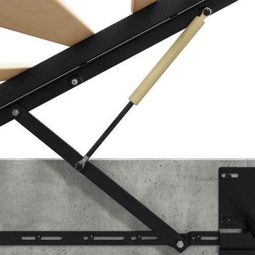 Отоманско легло със съхранение Бетонно Сиво 140 x 200 cm