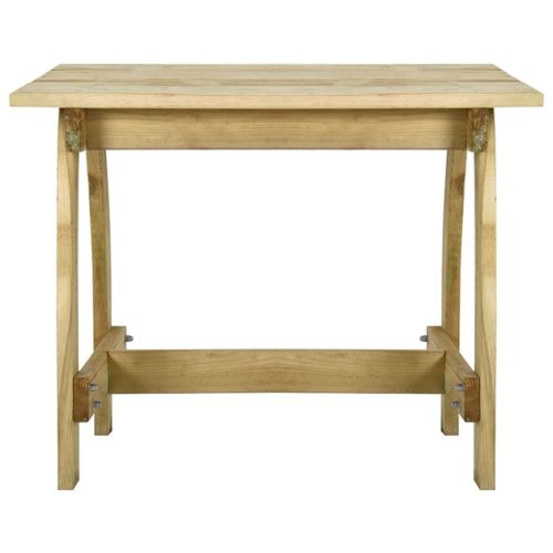 Градински трапезен комплект от 5 части, импрегниран бор