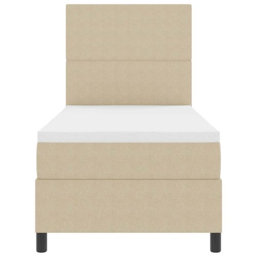 Легло с пружинирана основа Светлосив и бял 100 x 200 cm