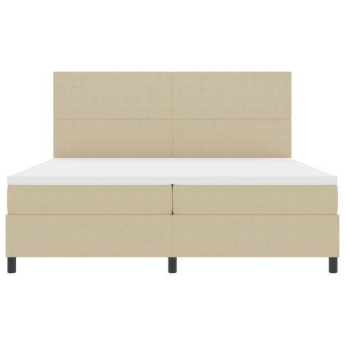 Легло с пружинирана основа Светлосив и бял 200 x 200 cm