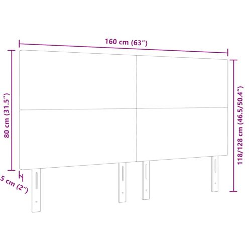 LED глава с LED ленти Тъмен сив 160 cm Кордюрова тъкан