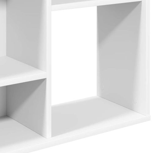 Разделител за стая/библиотека бял 100x24x140 см инженерно дърво