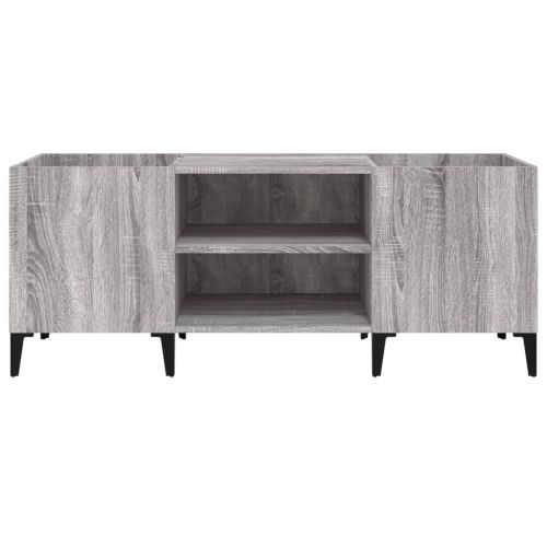 Шкаф за винилови плочи сив сонома 121x38x48 см инженерно дърво
