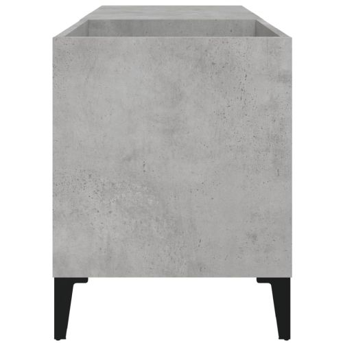 Шкаф за грамофонни плочи сив 84,5x38x48 см инженерно дърво