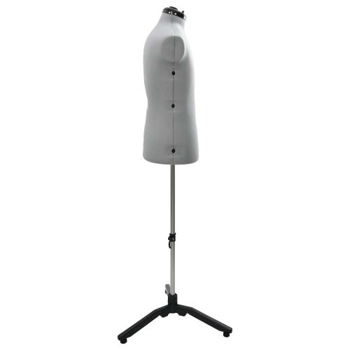 Регулируема манекенка за дрехи мъжка Сив 37.5-45.5 инча текстил