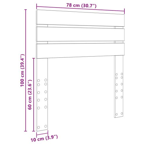 Облегалка за глава Дъб 75 cm Инженерно дърво