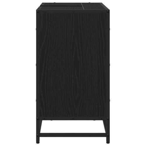 Шкаф за баня с рафт Черния дъб 65 x 33 x 60 см Инженерно дърво