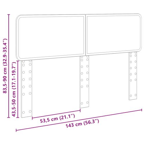 Облегалка за глава Димян дъб 140 cm Инженерно дърво