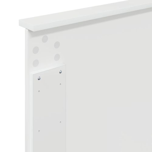 Облегалка за глава Гланц бяло Инженерен дървен материал