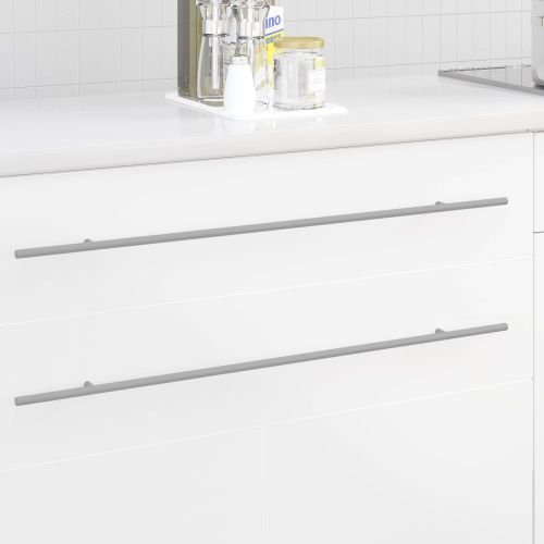 Дръжка за шкаф 12 pcs Сребрист 800 mm Неръждаема стомана