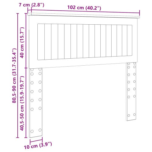 Облегалка за глава Черния дъб 100 cm Инженерно дърво