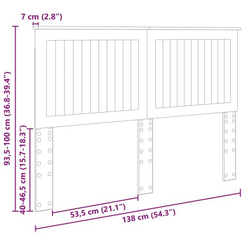 Облегалка за глава с таблото Гланц бяло 135 cm Инженерно дърво