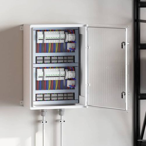 Контролен шкаф Сив 57 x 24,5 x 70 см ABS пластмаса