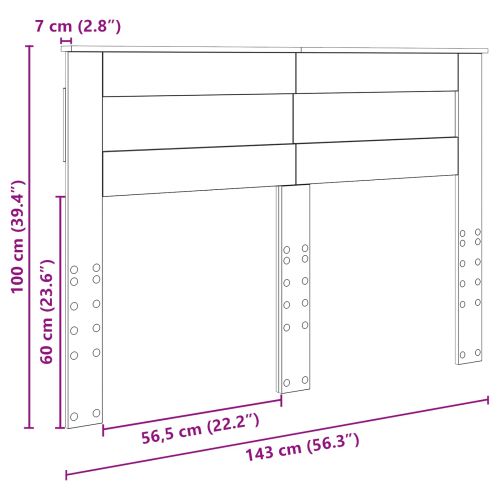 Облегалка за глава Черния дъб 140 cm Инженерно дърво