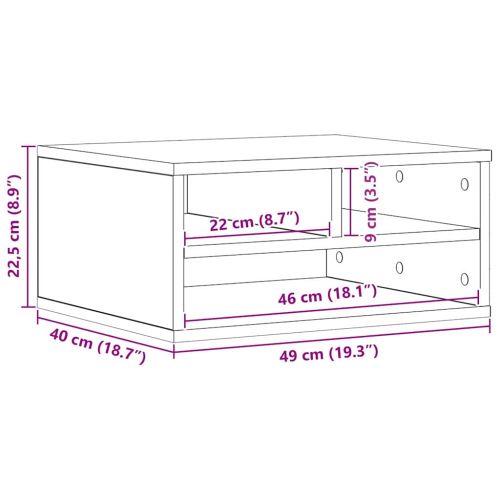 Стойка за принтер Старо дърво 49 x 40 x 22,5 см