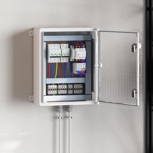 Контролен шкаф Сив 47 x 17,5 x 50 см ABS пластмаса