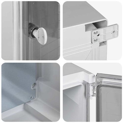 Контролен шкаф Сив 47 x 17,5 x 50 см ABS пластмаса