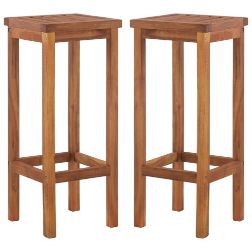 Бар столове, 2 бр, акациево дърво масив