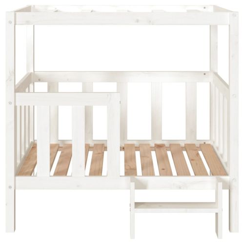 Кучешко легло, бяло, 105,5x83,5x100 см, борова дървесина масив